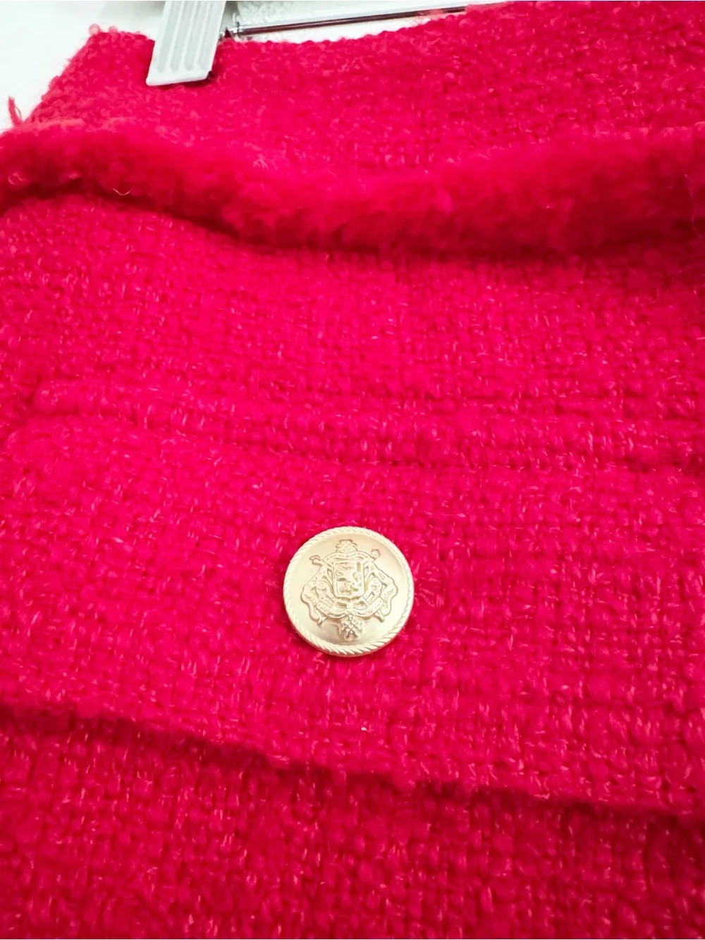 J. Crew Patch Pocket Mini Skirt in Tweed Festival Red 00